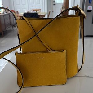 Coach Bleecker Mustard Shoulder Bag Set